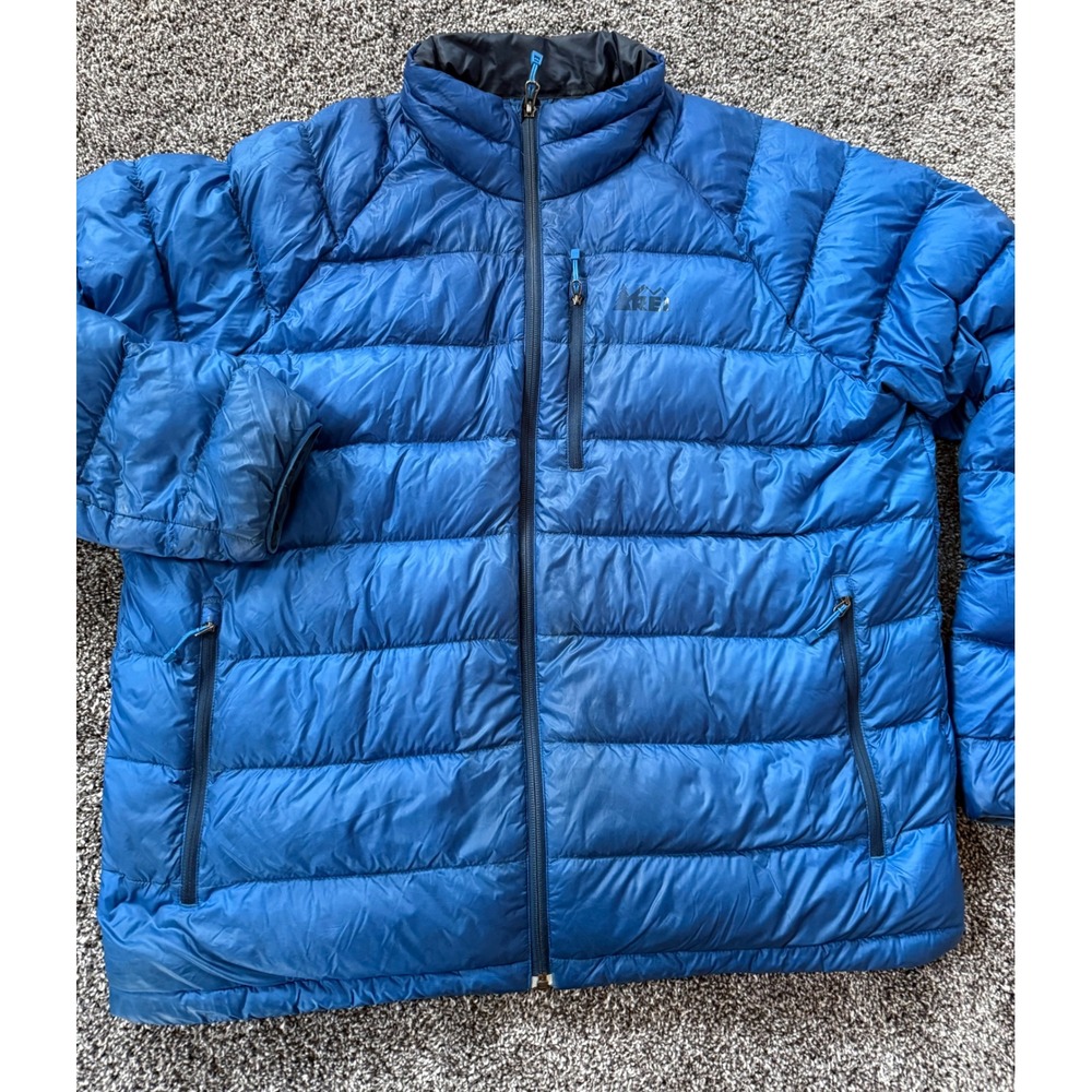 REI Co-op Magma 850 Down Jacket Blue Pertex Quantum Puffer Mens XL
